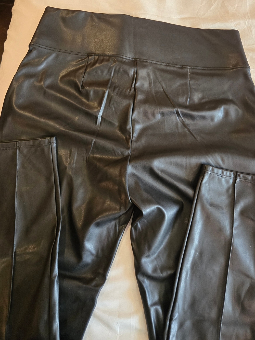 Nine West Black Faux Leather Skinny Leggings